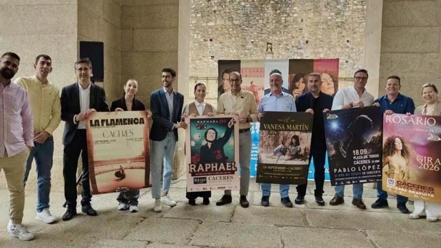 Raphael abrirá un nuevo festival con cinco conciertos para impulsar la capitalidad cultural de Cáceres