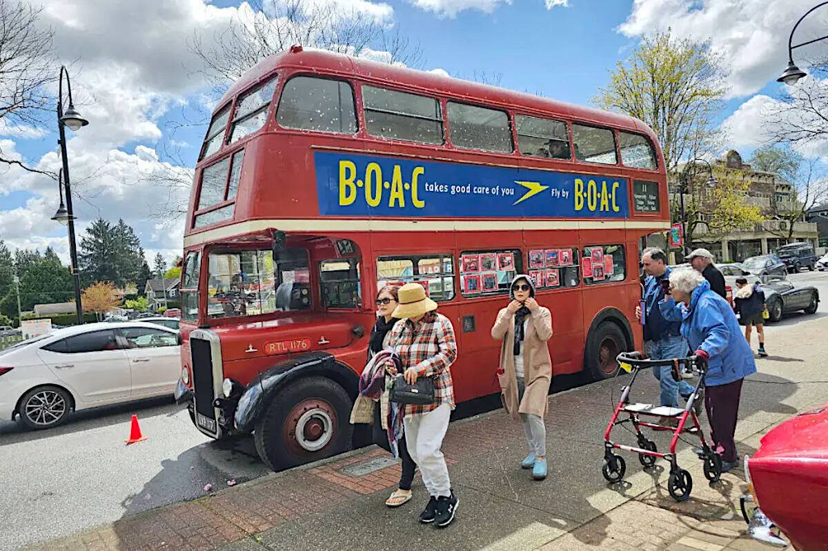 VIDEO: Big red bus returns to Mostly British car show in Fort Langley