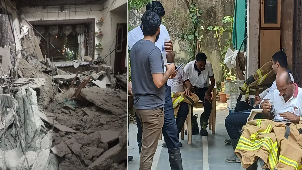नेरुल में आधी रात मचा हड़कंप: वुडलैंड सोसाइटी में स्लैब गिरने से दहशद, 21 परिवार बेघर
