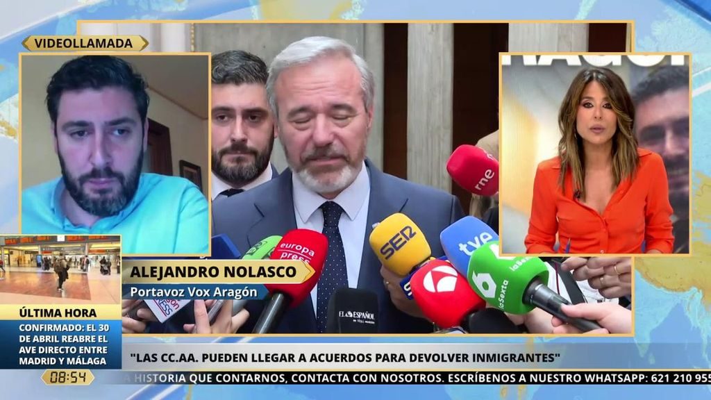 Nolasco, portavoz de Vox en Aragón, tras el acuerdo con el PP: "No hablamos de negarle la ayuda vital a nadie"