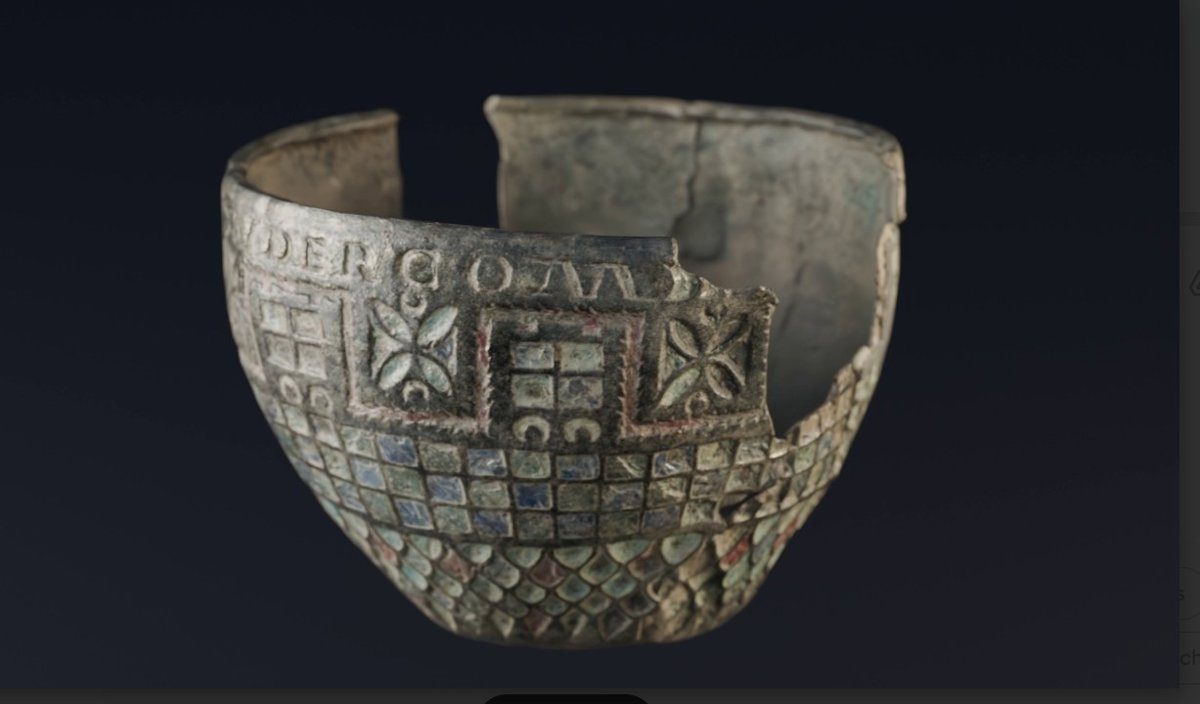 Una copa romana hallada en Soria, un 'souvenir' del siglo II procedente del Muro de Adriano