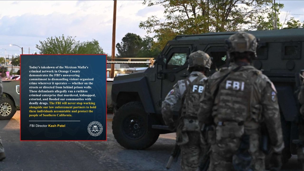 Golpazo a la “Mexican Mafia”: Operativo del FBI culmina en detención de 43 miembros de “La Eme”; así operaba