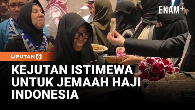 Sambutan Spesial di Madinah, Jemaah Haji RI Dapat Kurma dan Bunga