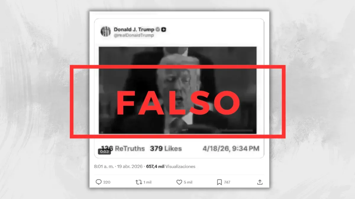 Trump no publicó un video “satánico” en Truth Social; es un deepfake paródico