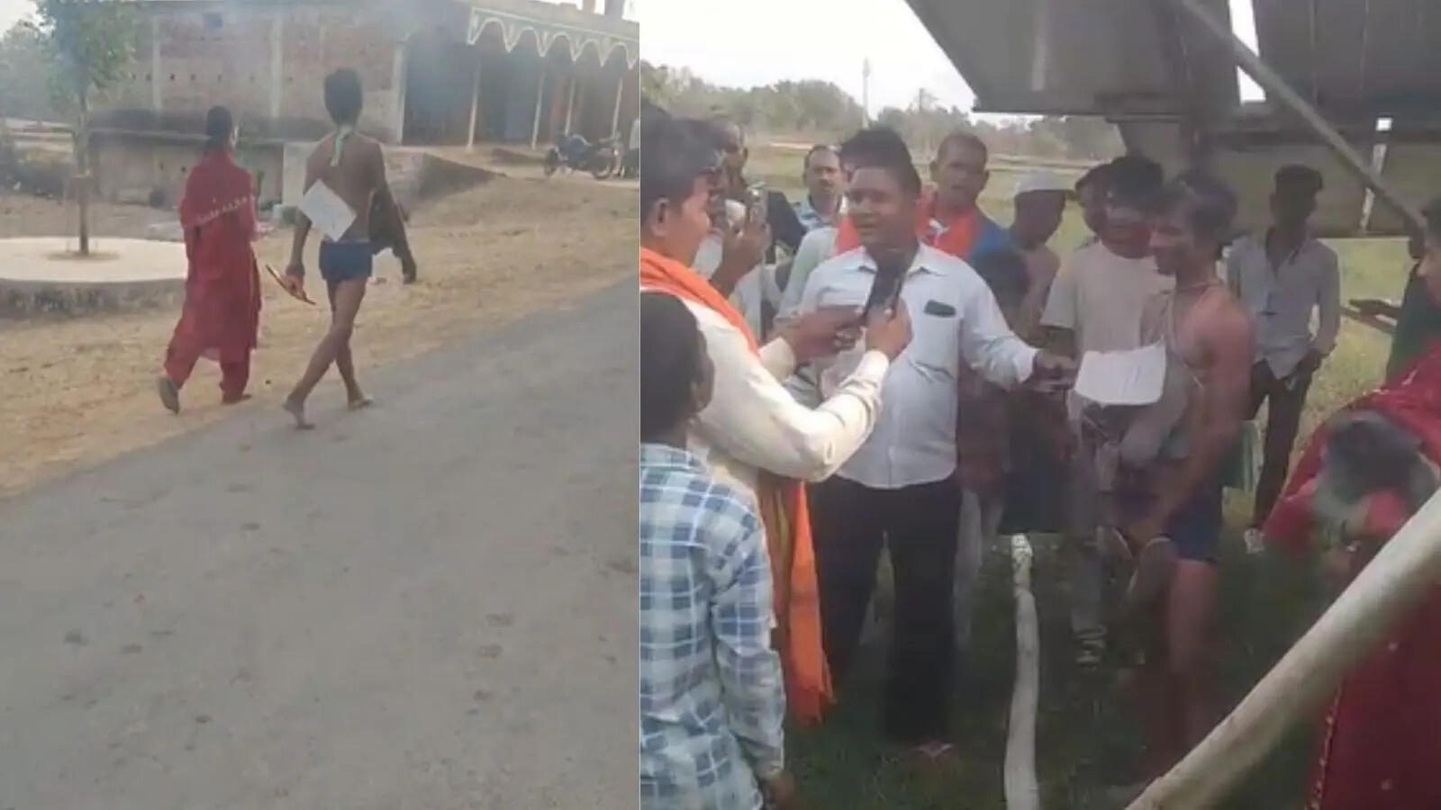 जूते-चप्पल की माला, मुंडन किया, पत्नी के साथ अर्धनग्न घुमाया, सूरजपुर में ग्रामीणों युवक को दी खौफनाक सजा