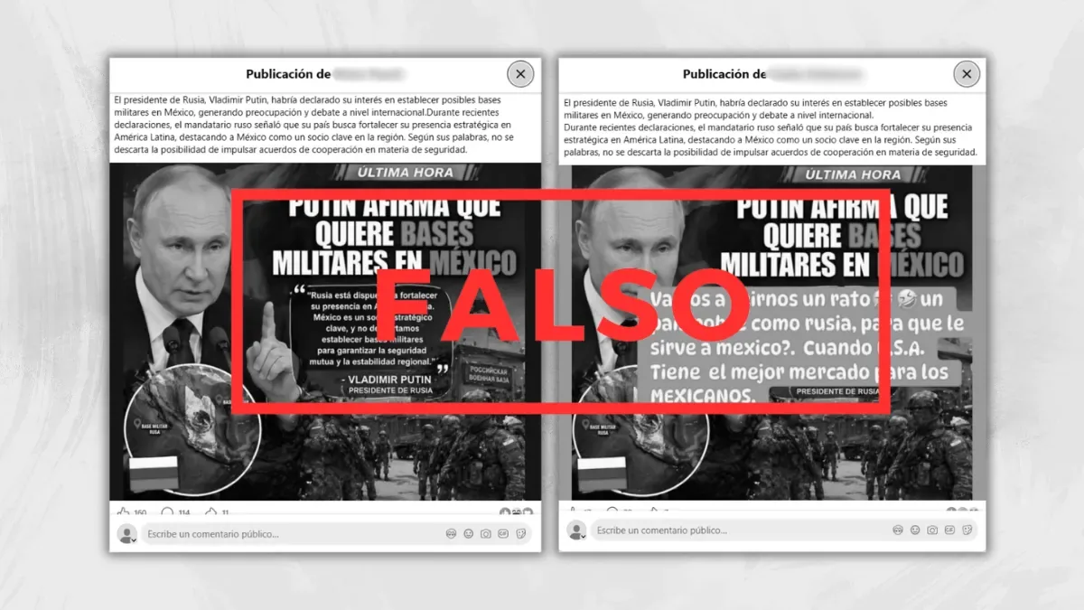 ¿Putin anunció bases militares de Rusia en México? No hay evidencia