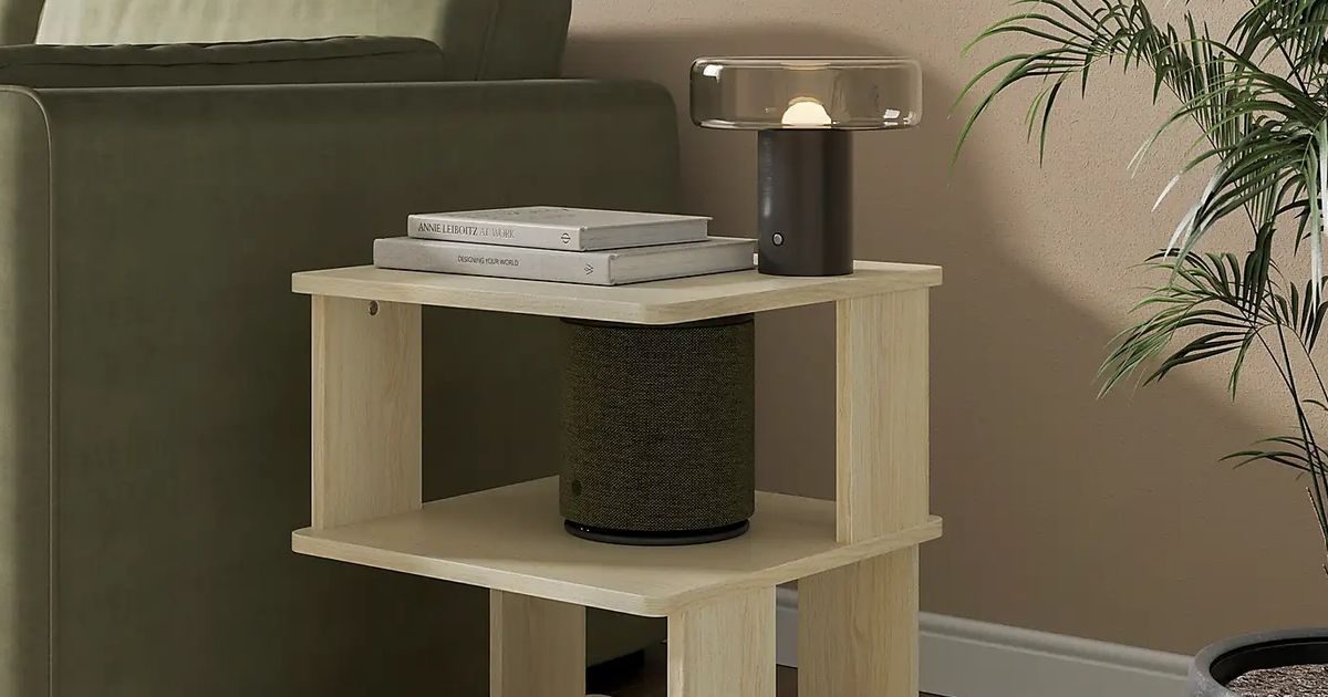 Dunelm's 'beautiful' little £27 side table 'allows access to sockets and wiring