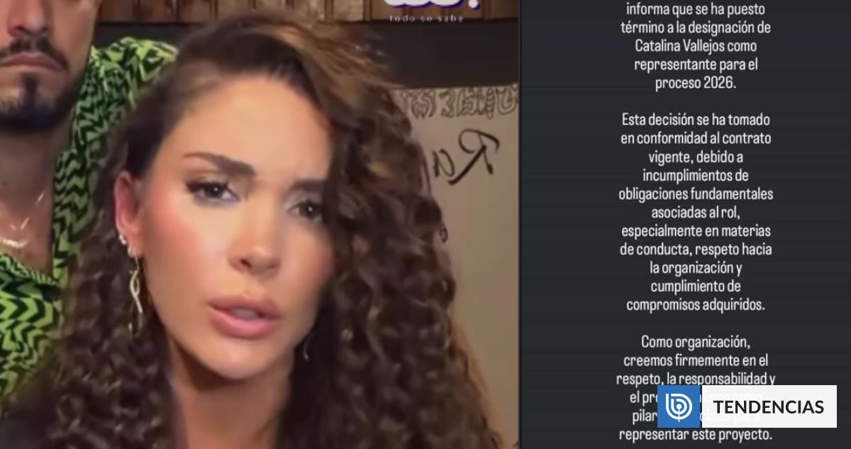 La reacción de Cata Vallejos tras ser destituida del Miss Universo por redes sociales: "En shock"